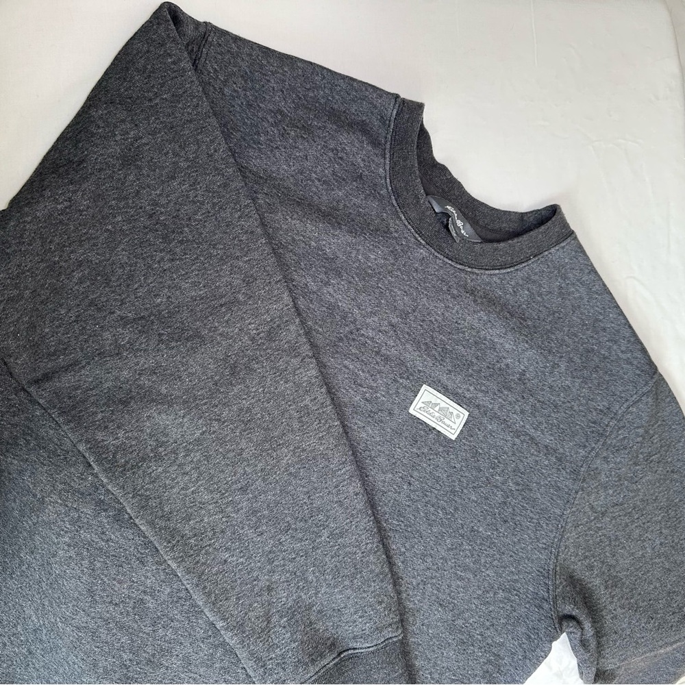 Eddie Bauer Sweatshirt Men’s Large charcoal grey Crewneck heavyweight